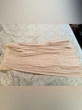 SHEIN Champagne Pleated A-Line Skirt